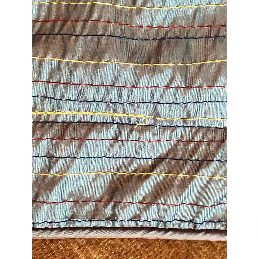 iridescent Wamsutta Standard 2 Pillow Shams Set 2 Blue Multicolor Striped 20x26